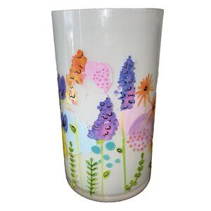 Pro Flowers Layered Glass Vase Artistic Floral Design 8" x 4.5"